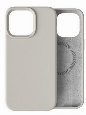 Etui D-Pro Velvet MagSafe Case obudowa magnetyczna z mikrofibrą do iPhone 12/12 Pro (Kremowy)