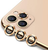 Zestaw szkło aparatu tylne szkiełko kamery oczko oko szybka klej iPhone 12 Pro (3 szt.) (Zloty)	