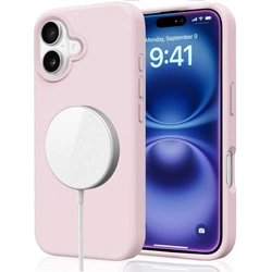Etui D-Pro Velvet MagSafe Case obudowa magnetyczna z mikrofibrą do iPhone 16 Plus (Różowy)