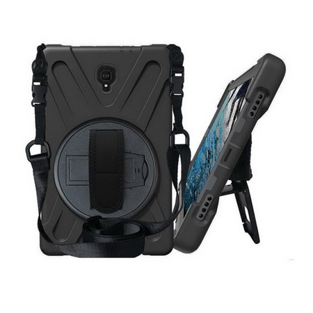 D-Pro 360 Armor Strap Case etui pancerne z uchwytem na rękę i paskiem na ramię Samsung Galaxy Tab A 10.5 T590/595/597 (Black)