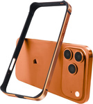 Etui D-Pro Bumper Metal+TPU ramka ochronna aluminium+guma do Apple iPhone 17 Pro (Cosmic Orange / Pomarańczowy)