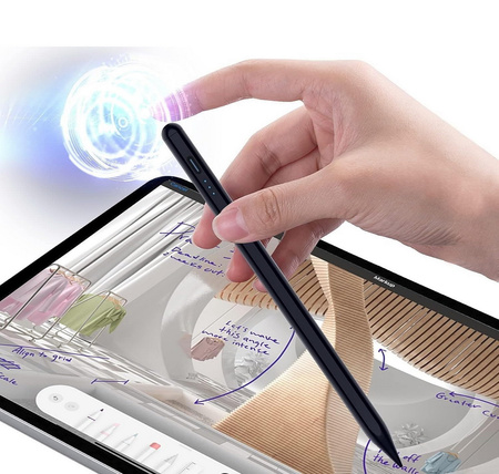 Rysik D-Pro Stylus Pen Pencil 2 Gen. Palm Rejection / Tilt Sensing precyzyjny do rysowania dla Apple iPad (2018-2025) iPad 6/7/8/9/10/11 iPad Mini 5/6/7 iPad Air 3/4/5/6/7/M2/M3 iPad Pro 11" 1/2/3/4/5/M4 iPad Pro 12.9" 3/4/5/6 iPad Pro 13" 7 M4 (Czarny)