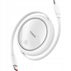 Kabel zwijany Baseus Free2Draw E-mark Type-C USB-C PD QC 100W 1M (Biały)