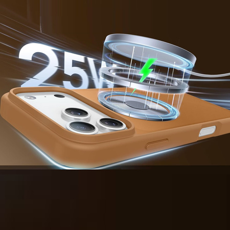 Etui D-Pro Matte Hybrid MagSafe Case obudowa magnetyczna iPhone 17 Pro (Brązowy)