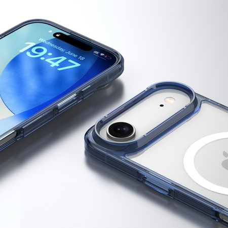 Etui D-Pro Quartz MagSafe Crystal TPU+PC Case obudowa hybrydowa wzmacniana magnetyczna do Apple iPhone 17 Air (Przezroczysty)