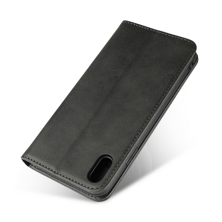 Etui D-Pro Flip Cover Wallet Case z klapką magnetyczną portfel iPhone XS Max (Czarny)