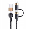 Usams Kabel 4w1 USB-A/USB-C do USB-C/Lightning (Black)