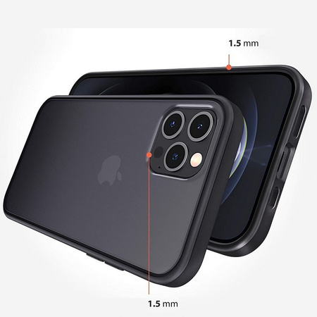 Etui D-Pro Matte Hybrid obudowa matowa do iPhone 12 Pro Max (Czarny)