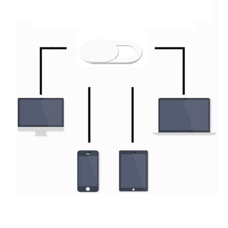 Zasłona WebCam Privacy Slider zaślepka kamery kamerki komputera laptopa tableta telefonu (Czarna)