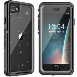 Etui D-Pro 360° Waterproof Case IP68 obudowa wodoodporna wodoszczelna pancerna do iPhone 7/8/SE 2020/2022 (Czarny)