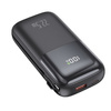Power Bank D-Pro Dual Cable LED 2x kabel USB-C + Lightning szybkie ładowanie 22.5W QC 3.0 PD 10000mAh (Biały)
