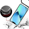 Etui D-Pro Crossbody TPU na sznurku z paskiem na ramię smycz na szyję do iPhone 15 Pro Max (Czarny)