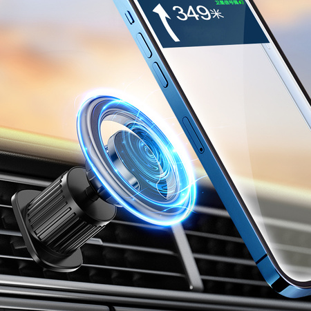 NOX 2in1 MagSafe Vent Car Holder uchwyt samochodowy do kratki i na kokpit do auta samochodu telefonu (Black)