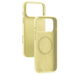 Etui D-Pro Velvet Silicone Case MagSafe obudowa magnetyczna z mikrofibrą do Apple iPhone 17 Pro (Żółty)