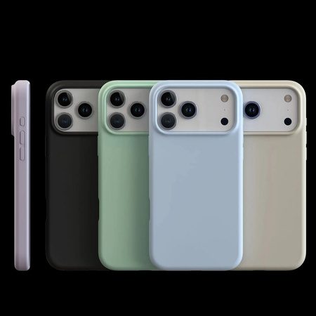  Etui D-Pro Velvet Silicone Case MagSafe obudowa magnetyczna z mikrofibrą do Apple iPhone 17 Pro Max (Czarny)