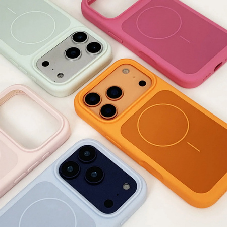  Etui D-Pro SoftMag Case MagSafe silikonowa obudowa magnetyczna z mikrofibrą do Apple iPhone 17 Pro (Różowy)