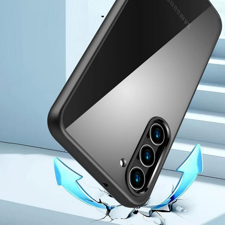 D-Pro Crystal Hybrid etui obudowa pokrowiec do Samsung Galaxy S23 (Clear/Black)