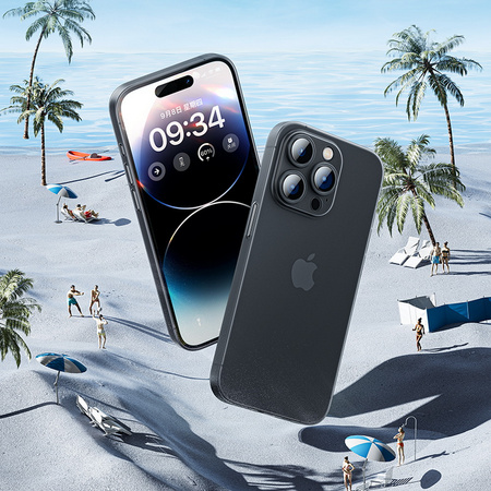 Etui D-Pro Air PP Case 0.4mm ultra cienkie najcieńsze minimalistyczne matowe iPhone 15 Pro Max (Tytanowy)