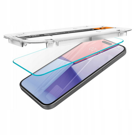 Spigen Ez-Fit Glass szkło hartowane do iPhone 15 Pro (2 szt.) (Clear)
