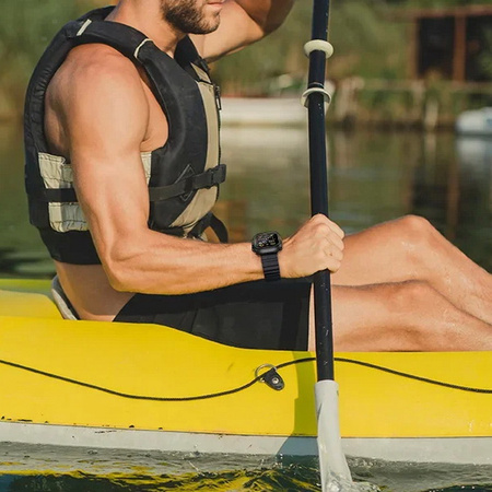 Etui D-Pro Metal Case + Glass 2w1 obudowa metalowa aluminiowa + szklo hartowane na ekran do Apple Watch Ultra 1/2/3 49mm (Natural Titanium / Tytan naturalny)