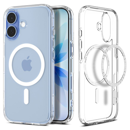 Etui Spigen Ultra Hybrid Case MagSafe obudowa mocna wzmacniana do Apple iPhone 17 (Przezroczysty/Biały)