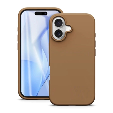 Etui D-Pro Velvet MagSafe Case obudowa magnetyczna z mikrofibrą do iPhone 16 Plus (Brązowy)