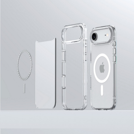Etui D-Pro Quartz MagSafe Crystal TPU+PC Case obudowa hybrydowa wzmacniana magnetyczna do Apple iPhone 17 Air (Przezroczysty)