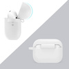 Etui D-Pro Silicone Case silikonowa obudowa z metalowym karabińczykiem do Apple AirPods Pro 3 (2025) (Biały)