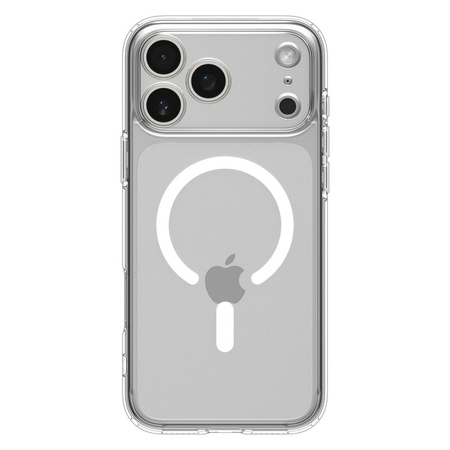 Etui Spigen Ultra Hybrid Case MagSafe obudowa mocna wzmacniana do Apple iPhone 17 Pro (Przezroczysty/Biały)