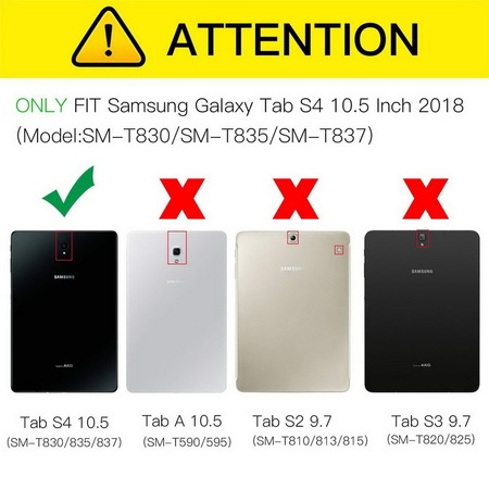 D-Pro 360 Armor Strap Case etui pancerne z uchwytem na rękę i paskiem na ramię Samsung Galaxy Tab S4 10.5 (T830/T835/T837) 2018