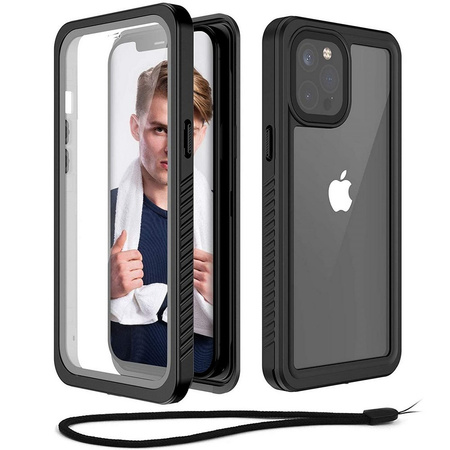 Etui D-Pro 360° Waterproof Case IP68 obudowa wodoodporna wodoszczelna pancerna do iPhone 12 Pro (Czarny)