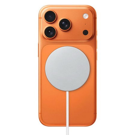 Ładowarka indukcyjna 25W bezprzewodowa USB-C PD w nylonowym oplocie magnetyczna do MagSafe iPhone AirPods 100cm 1m (Biała)