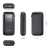 Power Bank D-Pro Dual Cable LED 2x kabel USB-C + Lightning szybkie ładowanie 22.5W QC 3.0 PD 10000mAh (Biały)