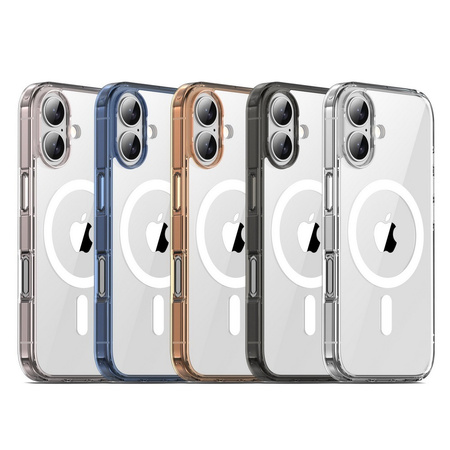 Etui D-Pro Quartz MagSafe Crystal TPU+PC Case obudowa hybrydowa wzmacniana magnetyczna do Apple iPhone 17 (Przezroczysty)