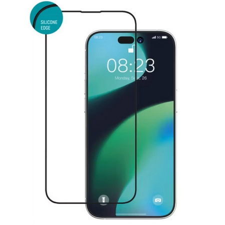 Szkło hartowane XHD Silicone Edge Glass szybka ochronna na ekran z gumową ramką do Apple iPhone 14 Pro