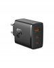 Baseus GaN5 Cube Pro 65W 2x USB-C + USB szybka ładowarka sieciowa (Czarny)
