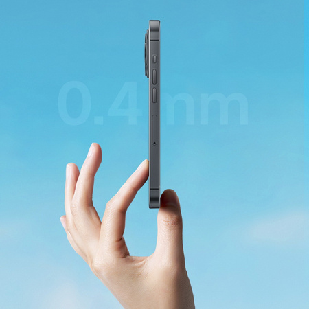 Etui D-Pro Air PP Case 0.4mm ultra cienkie najcieńsze minimalistyczne matowe iPhone 15 Pro Max (Tytanowy)