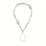 D-Pro Shell Hand Charms Strap V2 smycz ozdobna muszelki pasek na rękę phone charm zawieszka etui telefon (Biały)