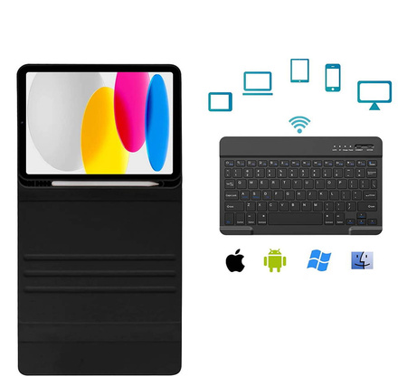 Etui Smart Folio z klawiaturą do Apple iPad 10 gen. 10.9” (2022) / 11 gen. 11” (2025) (Czarny)