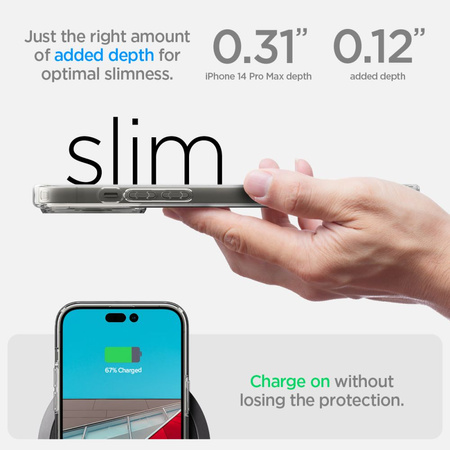 Etui Spigen Ultra Hybrid Case obudowa mocna wzmacniana iPhone 14 Pro (Crystal Clear)