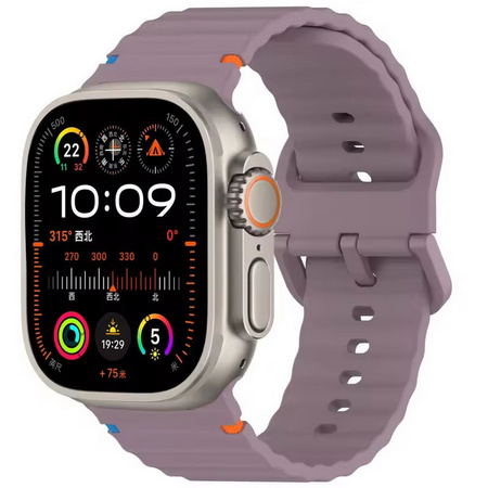 Pasek D-Pro Orablu Silicone Band opaska sportowa do Apple Watch 4/5/6/7/8/9/10/11/SE/Ultra 1/2/3 44/45/46/49mm (Fioletowy)