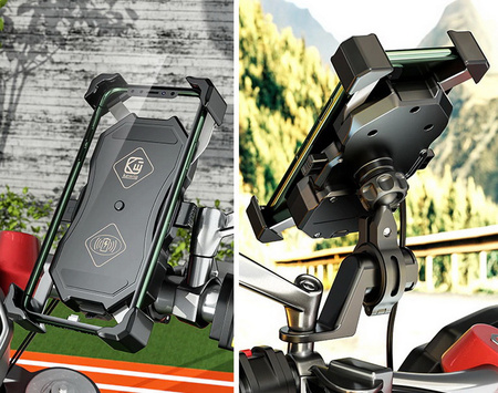 NOX Motorcycle Phone Holder 15W Wireless Charger USB QC3.0