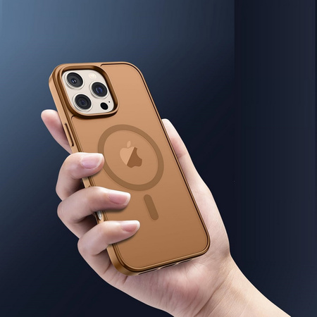 Etui D-Pro Matte Hybrid MagSafe Case obudowa magnetyczna iPhone 16 Pro (Brązowy)
