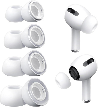 8x Gumki wkładki douszne końcówki Ear Tips do słuchawek Apple AirPods Pro 1/2 rozmiar XS/S/M/L (8 szt.)