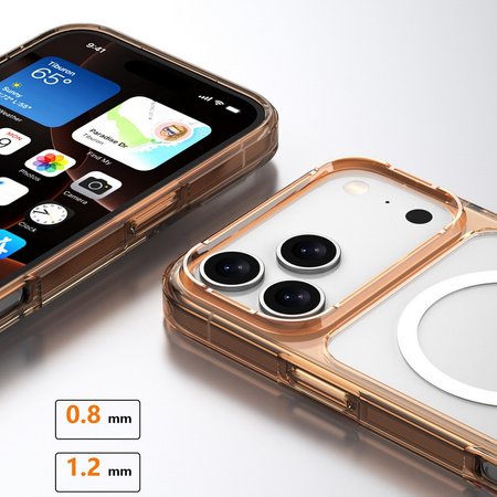 Etui D-Pro Quartz MagSafe Crystal TPU+PC Case obudowa hybrydowa wzmacniana magnetyczna do Apple iPhone 17 Pro Max (Przezroczysty)