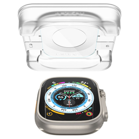 Spigen Ez-Fit Glass szkło hartowane do Apple Watch Ultra 1/2 49mm (2 szt.) (Clear)