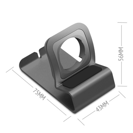 Stojak z ładowarką USB-C stacja do Apple Watch 4/5/6/7/8/9/10/11/SE/Ultra 1/2/3 (Szary/Biały)