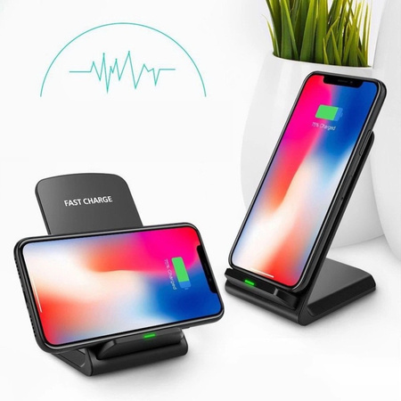 Ładowarka bezprzewodowa indukcyjna pionowa 15W FCS01B (Czarna)