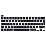 Nakładka osłona silikonowa na klawiaturę laptopa Apple MacBook Pro 13 (A2251/A2289/A2338) / Pro 16 (A2141) (Layout EU PL) (Czarna)