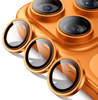 Szkło na aparat kamerę AR+AF antyrefleksyjna szybka ochronna z metalowym ringiem z aplikatorem do Apple iPhone 17 Pro / 17 Pro Max (Orange / Pomarańczowy)